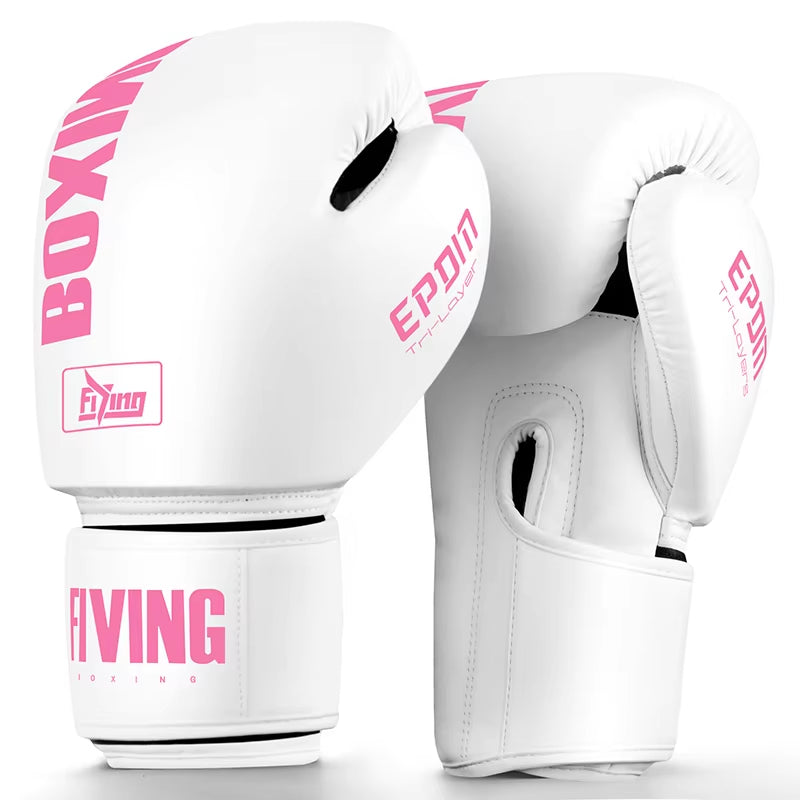 Professional PU Leather Boxing Gloves for Muay Thai and MMA Training - Available in 10, 12, 14, and 16 Oz for Men and Women
