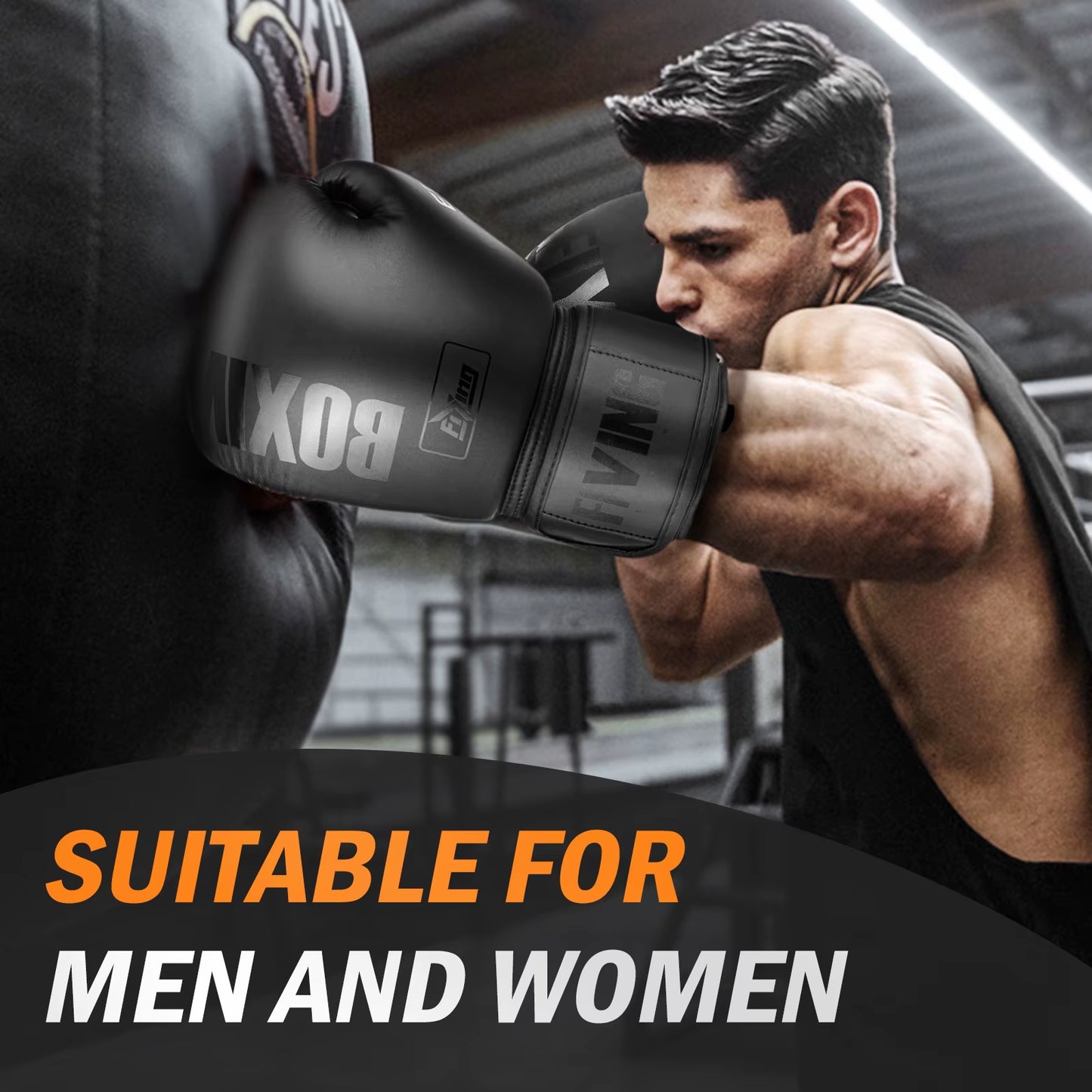 Professional PU Leather Boxing Gloves for Muay Thai and MMA Training - Available in 10, 12, 14, and 16 Oz for Men and Women
