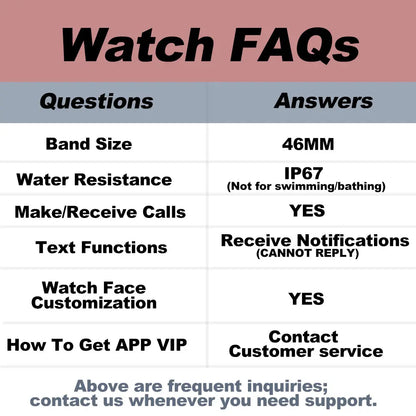 W&O Smart Watch with 2.02" Display, Bluetooth Calling, 100+ Sports Modes, Fitness Tracker, APP Notifications, Touch Screen, Compatible with iPhone and Android, Ideal for Gifting